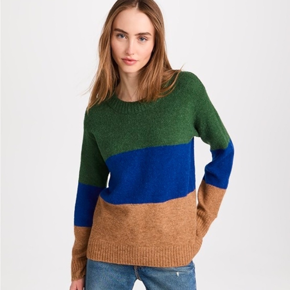 AYR the kickback sweatshirt tri color alpaca blend L